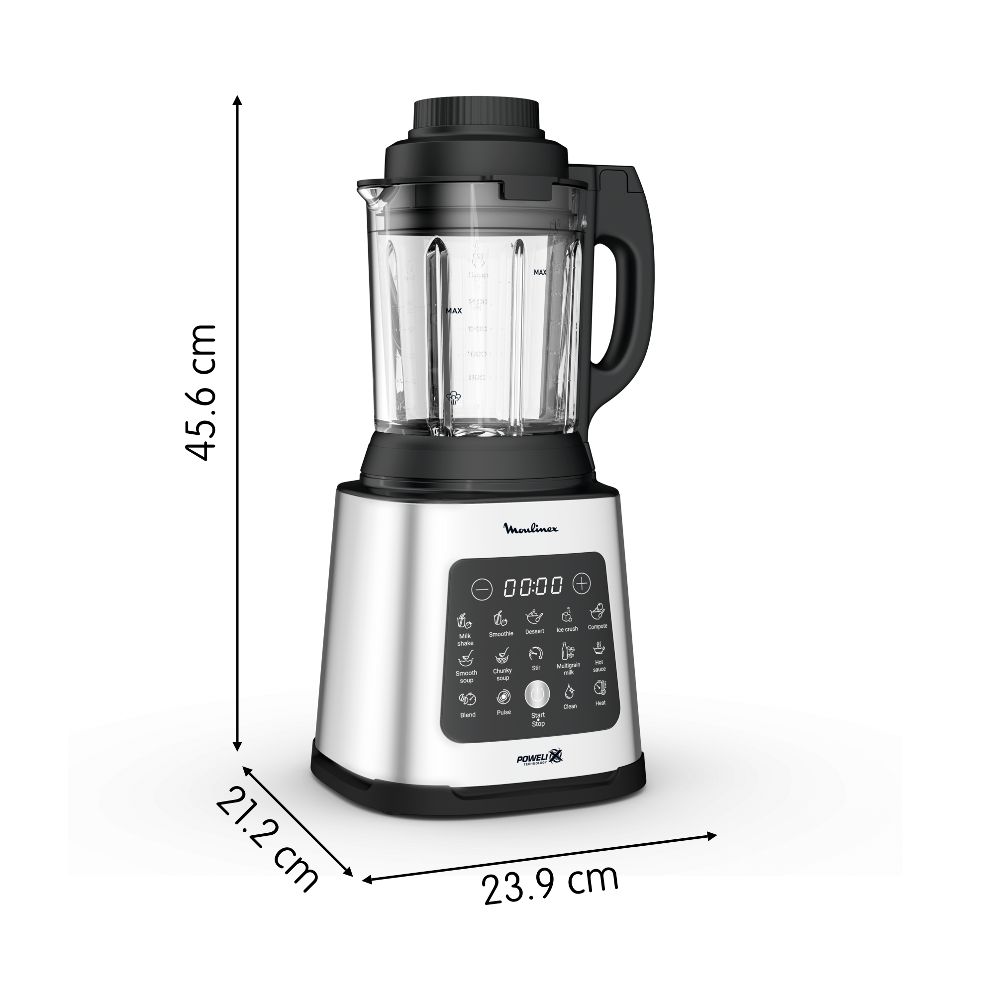 Perfectmix cook, Blender haute performance chauffant, 10 programmes automatiques, 1400W, gris métal