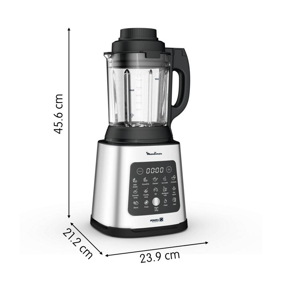 Perfectmix Cook, Blender chauffant, Bol verre 2L, 1400W, 10 programmes, 6 lames