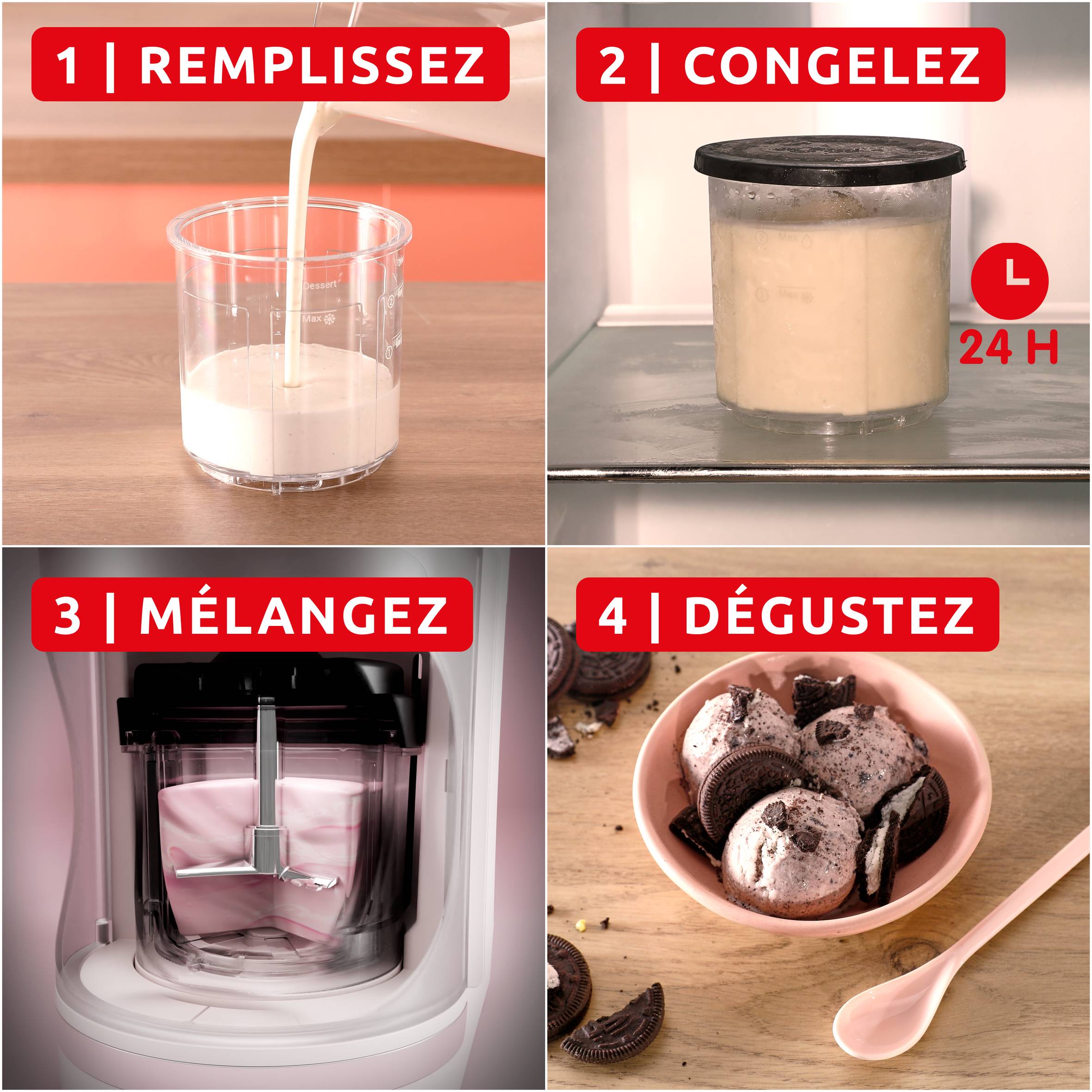 Dolci, Machine à glaces, 10 programmes, Nettoyage automatique