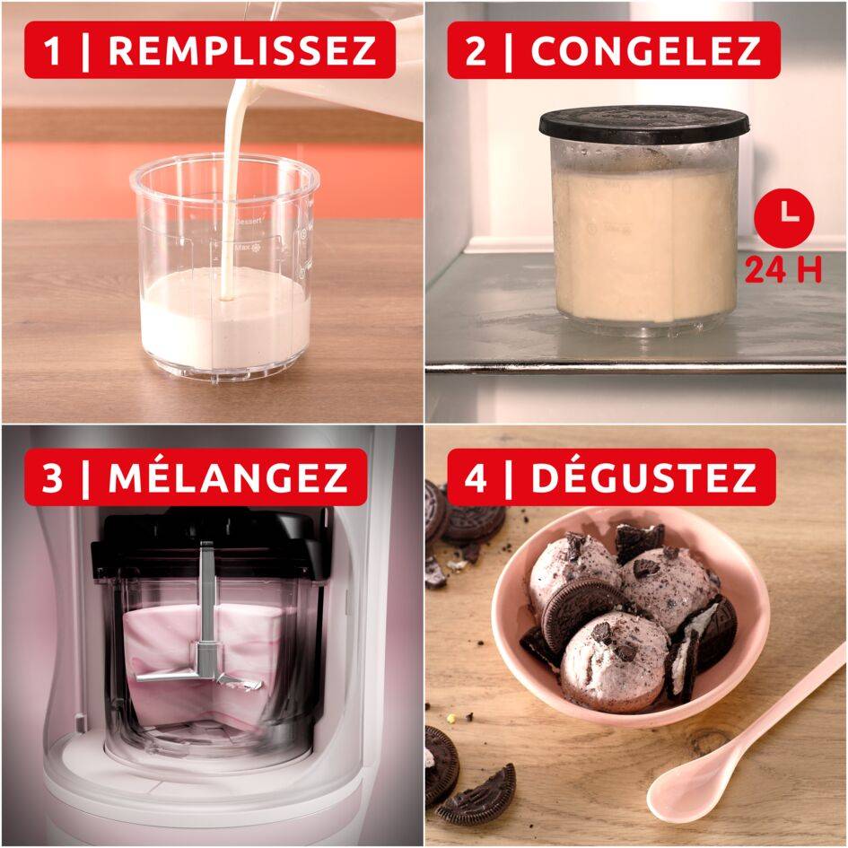 Dolci, Machine à glaces, 10 programmes, Nettoyage automatique