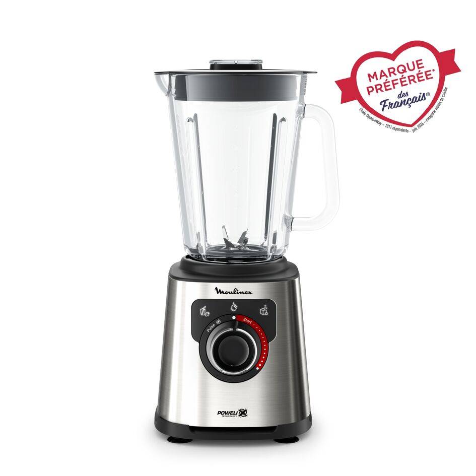 Perfectmix+, Blender, Bol verre 2L, 1200W, 3 programmes, 6 lames Powelix