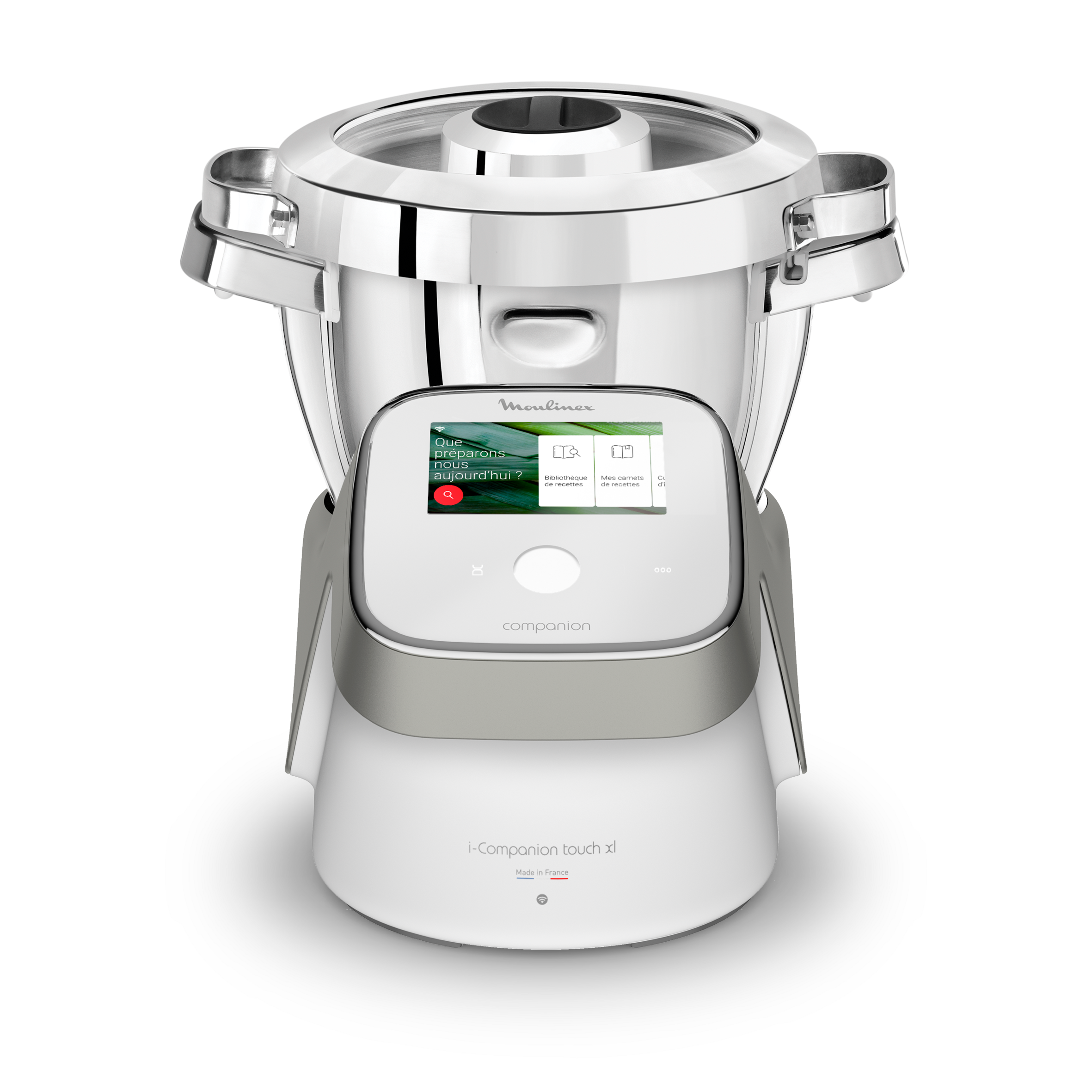 I-Companion Touch, Robot cuiseur, 17 fonctions, Connecté, Recettes sur l’écran, Capacité XL 10 personnes, Gris, Fabriqué en France