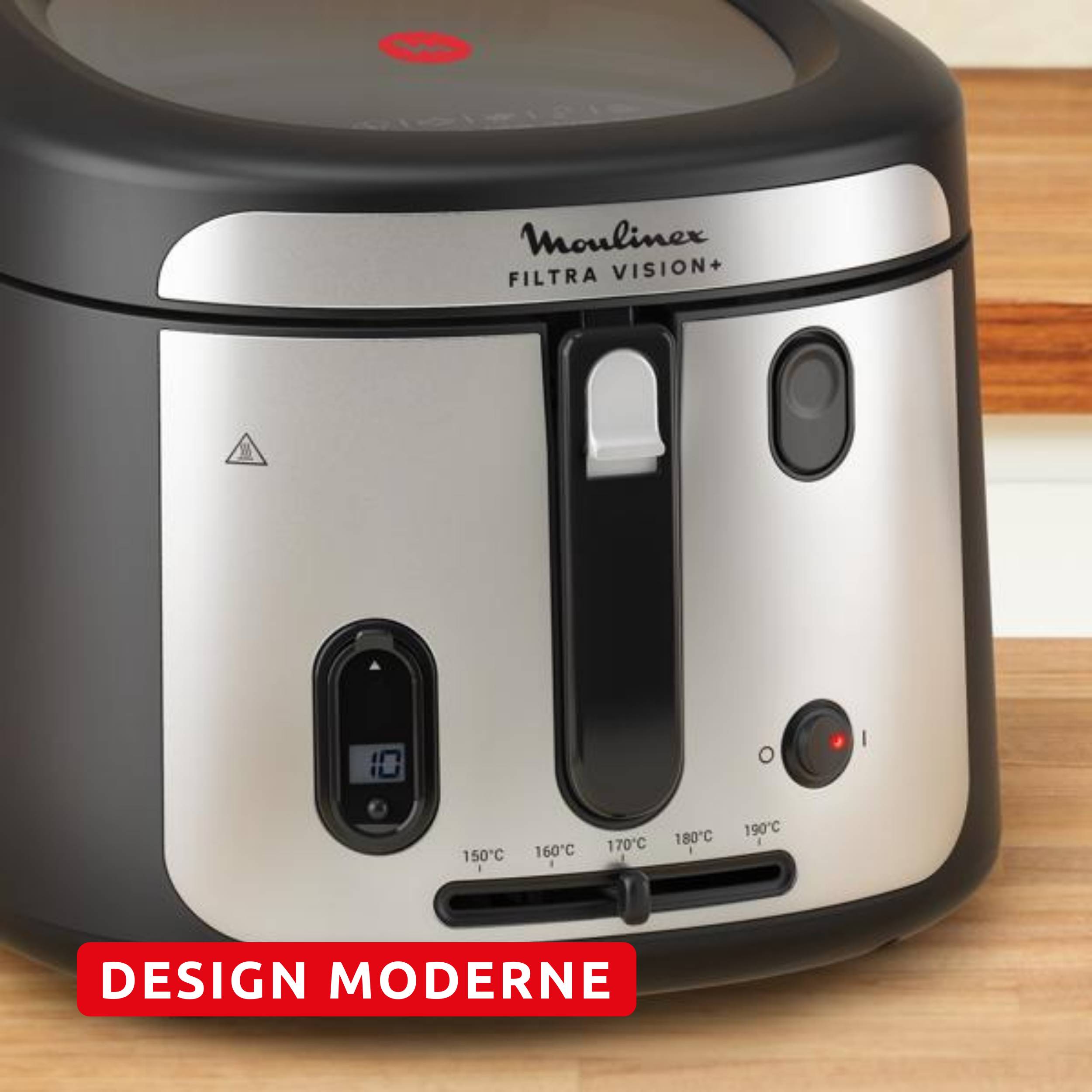 Filtra Vision +, Friteuse, Fenêtre de visualisation très large pour garder un oeil sur la cuisson 