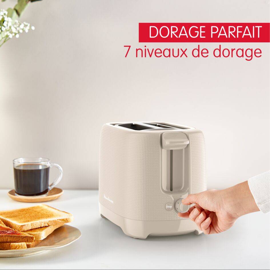 Grille-pain, Morning, 2 fentes, Gris chaud