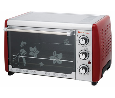 mini four decor 20 l inox/rouge