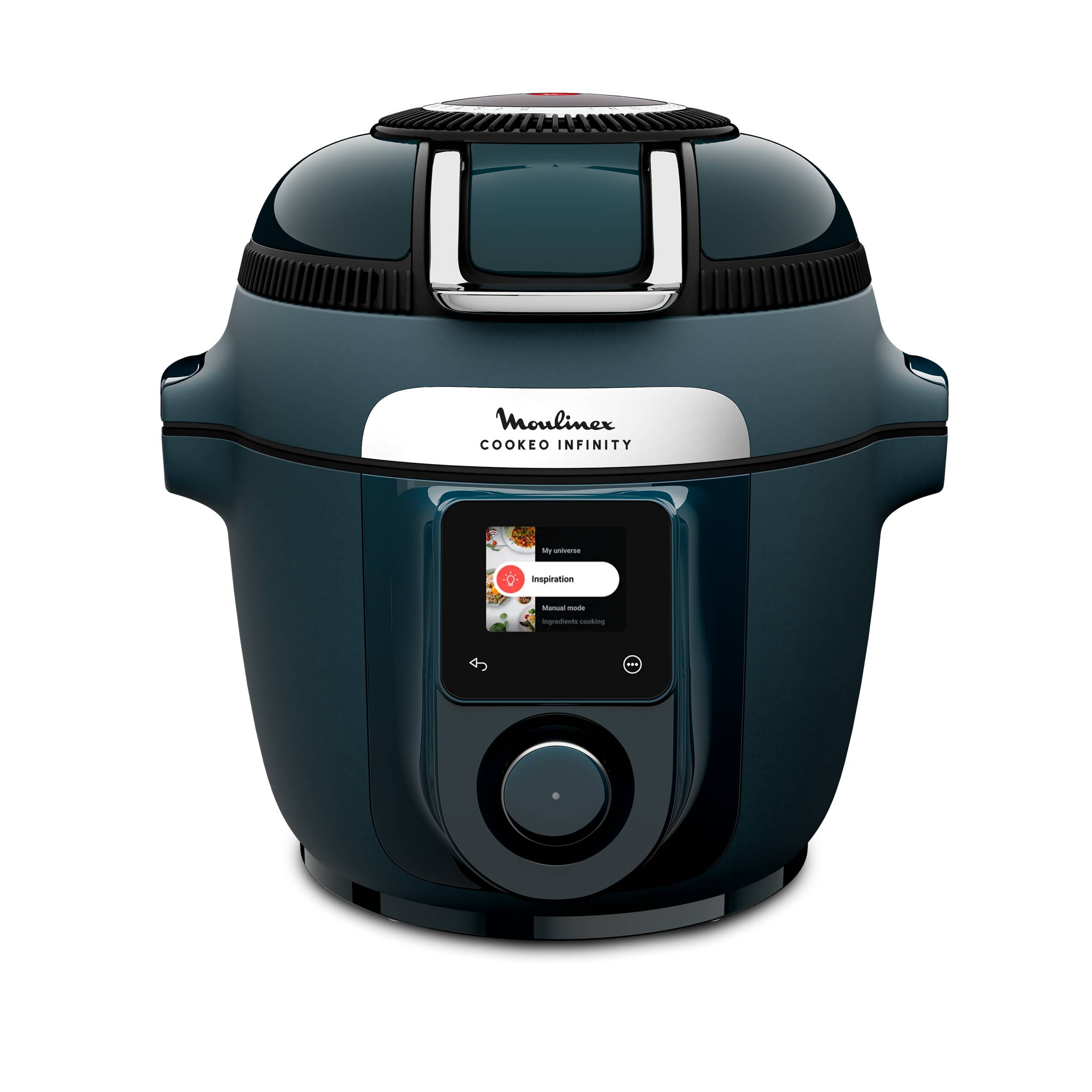 Cookeo Infinity, 17 modes de cuisson, Sans pale de mélange, Bleu Trust