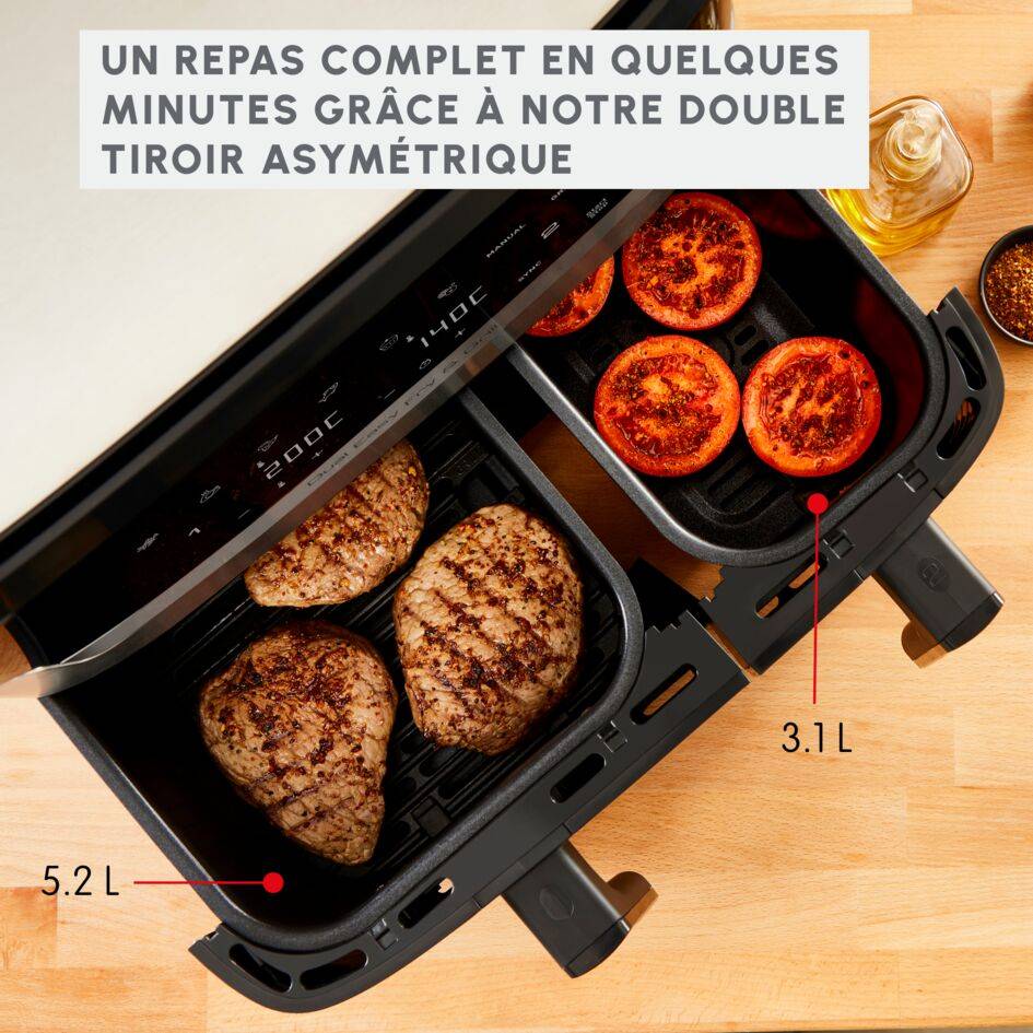 RECONDITIONNÉ Dual Easy Fry & Grill, 8.3L, Air fryer, Inox
