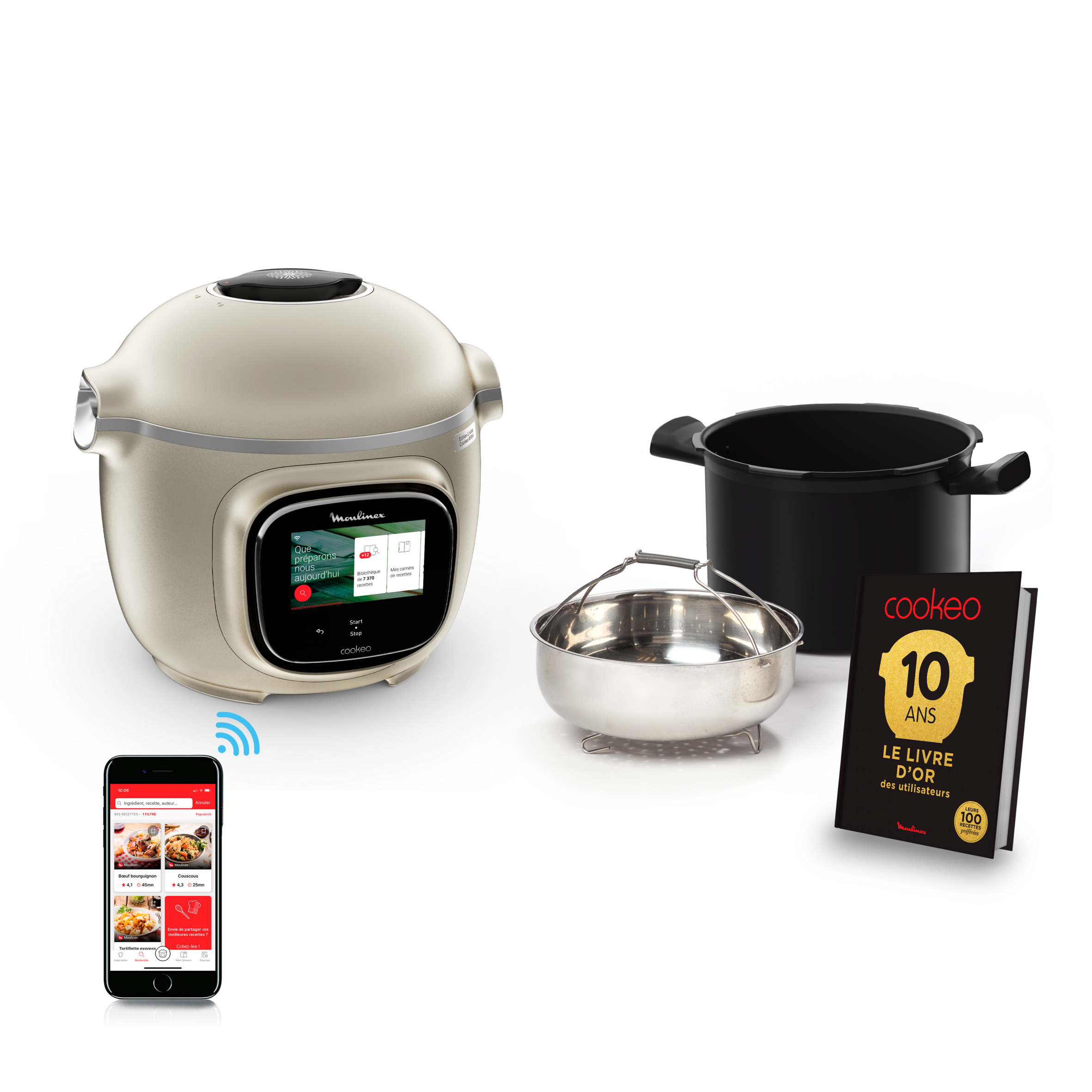 Cookeo Touch Edition limitée, Mullticuiseur connecté, 6L (2/6 pers.), écran tactile