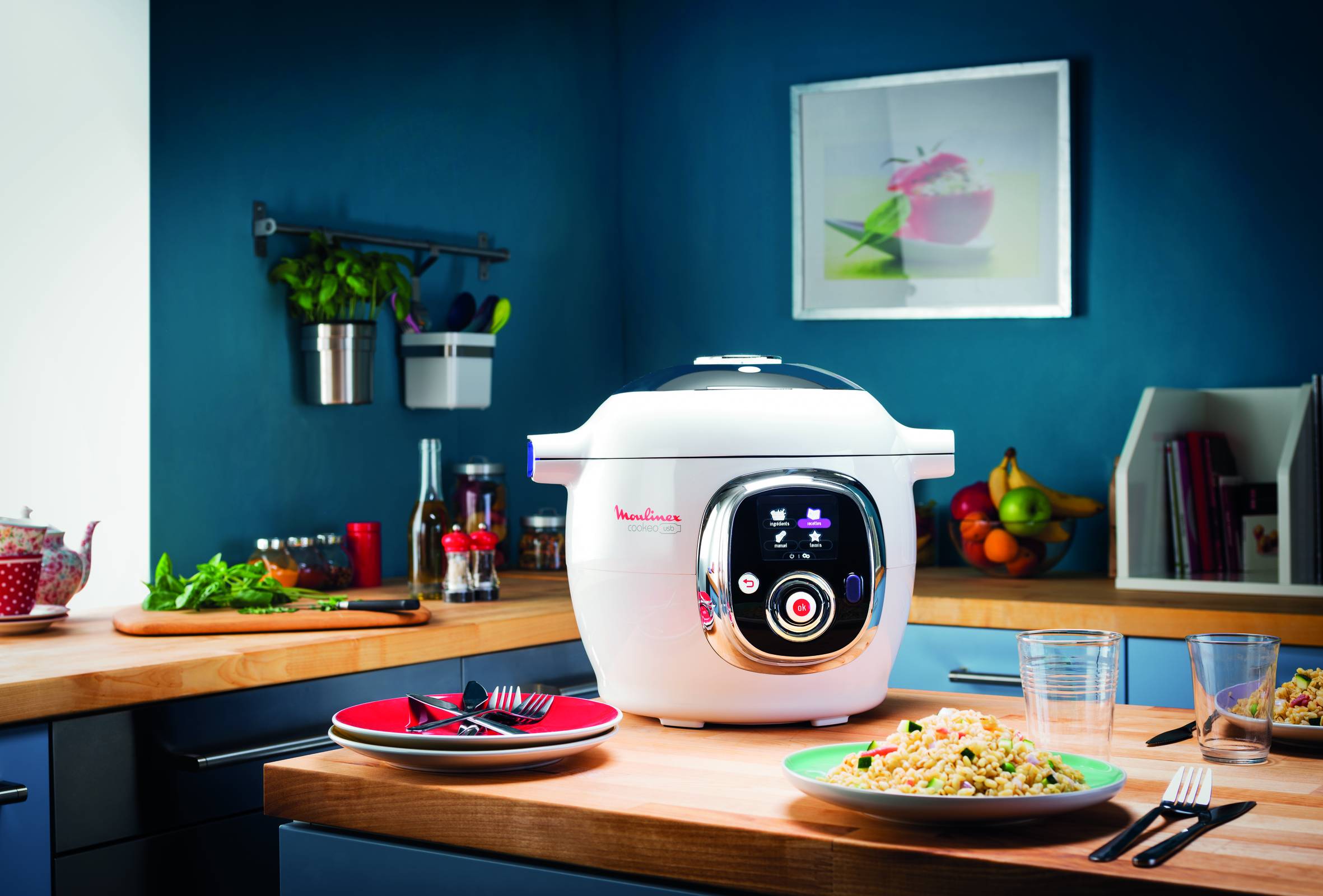 Cookeo+ Blanc 100 recettes avec louche et programme Weight Watchers inclus