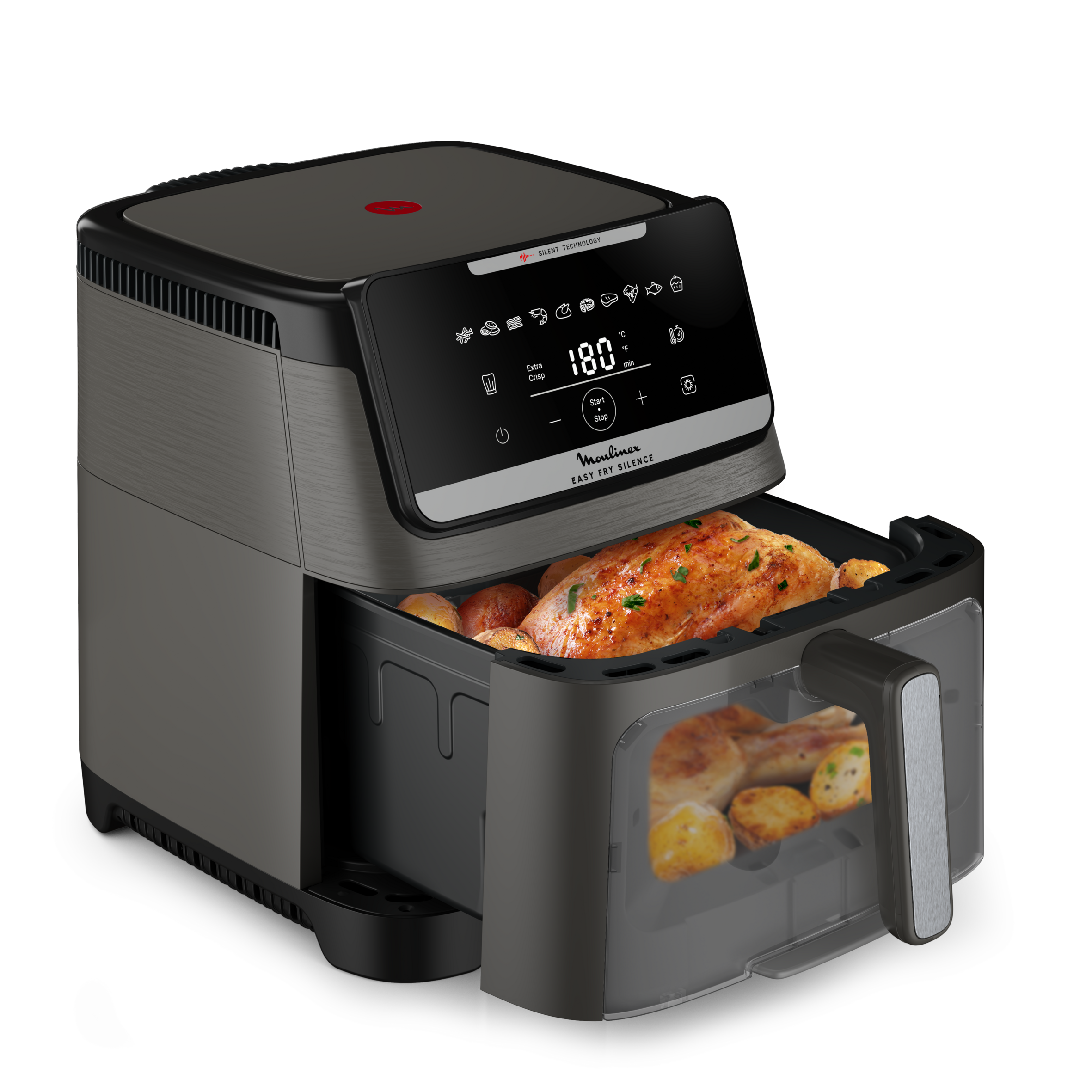 Easy Fry Silence, 7L, Air fryer, Gris