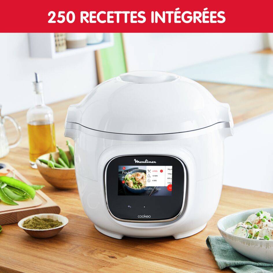 Cookeo Touch, Mullticuiseur, 250 recettes intégrées, 6L (2/6 pers.), écran tactile