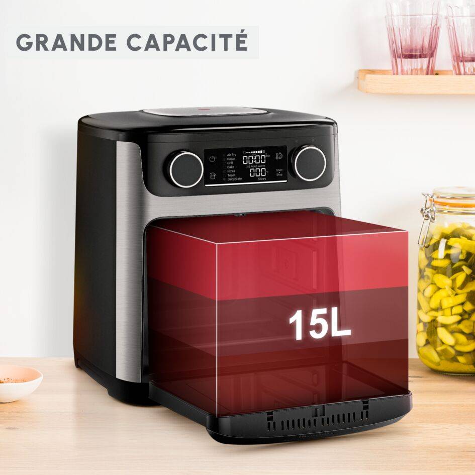 Easy Fry Multifonction, 15L, Four Air fryer, Inox