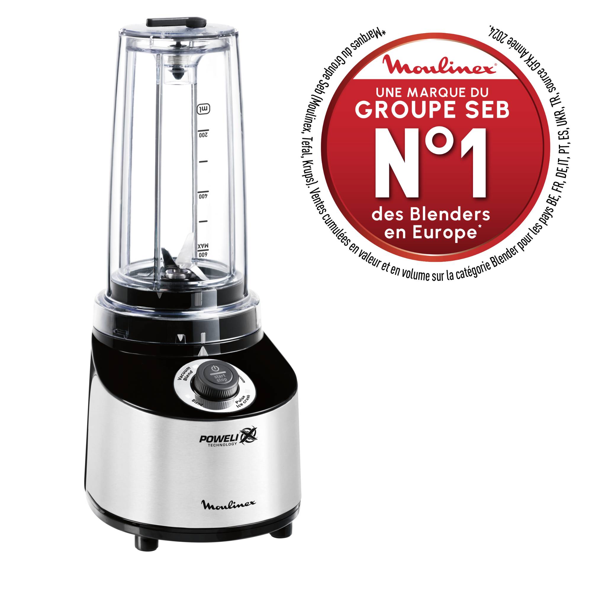 Freshboost, Mini blender, 2 gourdes, 800W