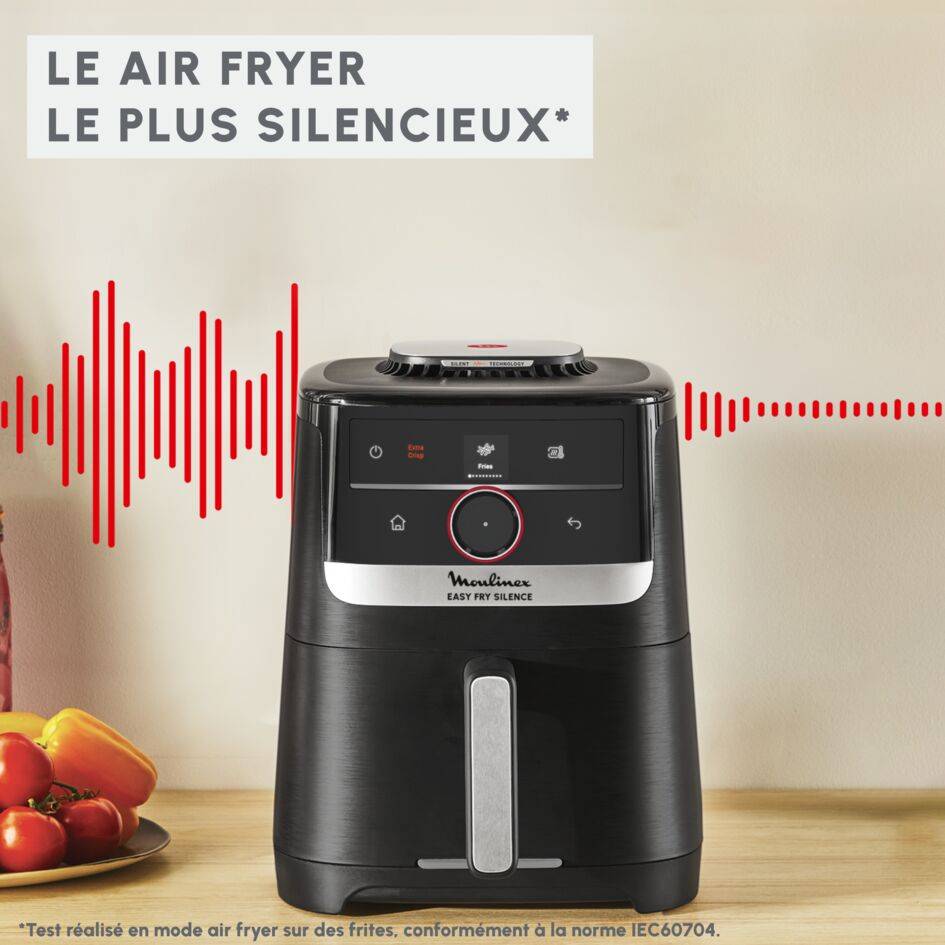 Easy Fry Smart & Silence, 5L, Air fryer, Noir