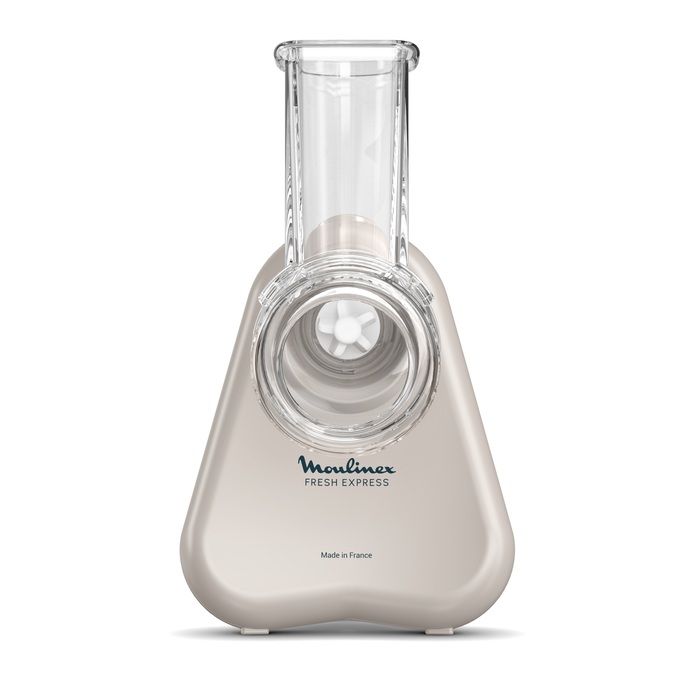 Fresh Express, Découpe-légumes électrique, Service direct dans le plat, 3 cônes, Écru