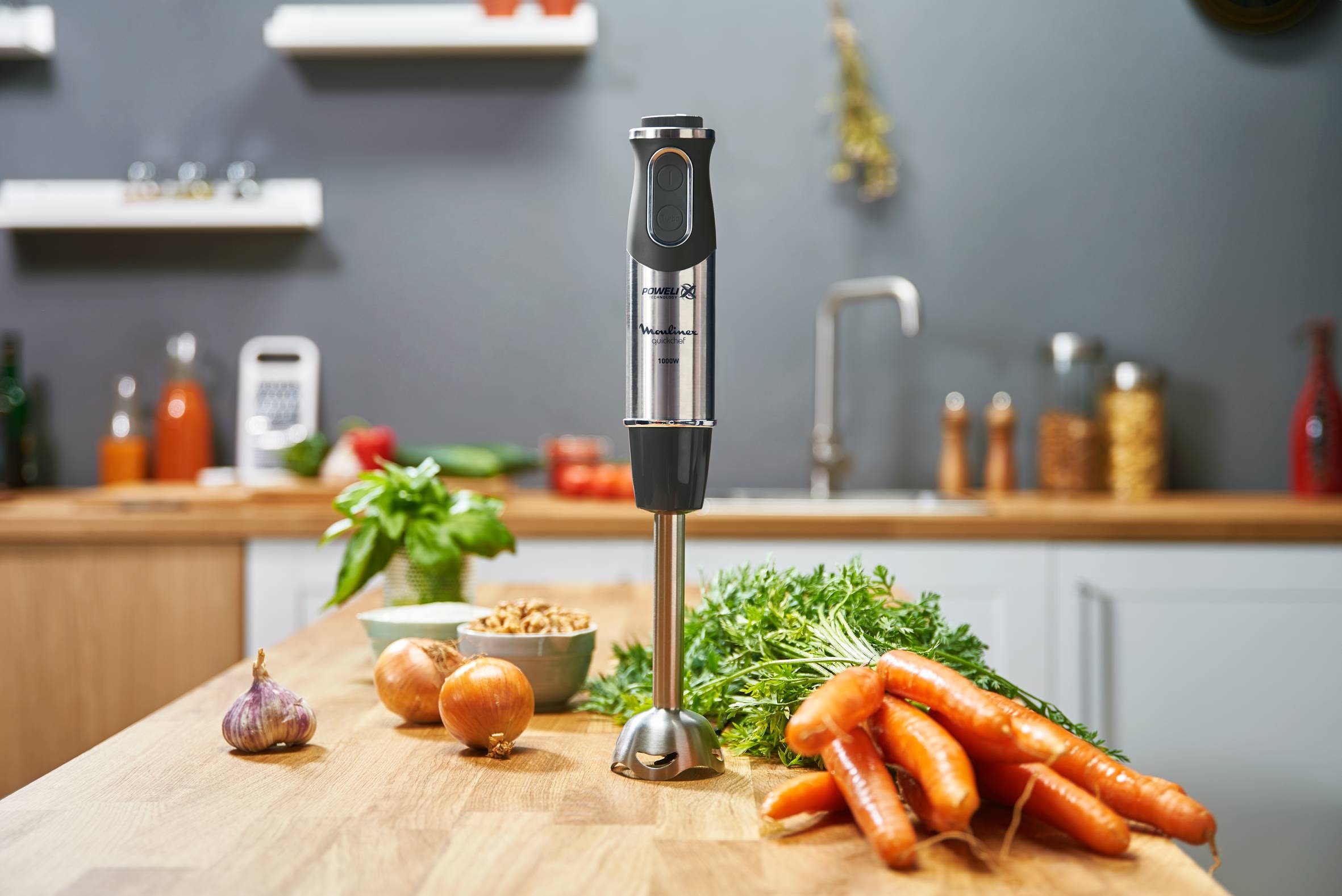 QUICKCHEF NOIR ET INOX 1000 W + 2 ACCESSOIRES