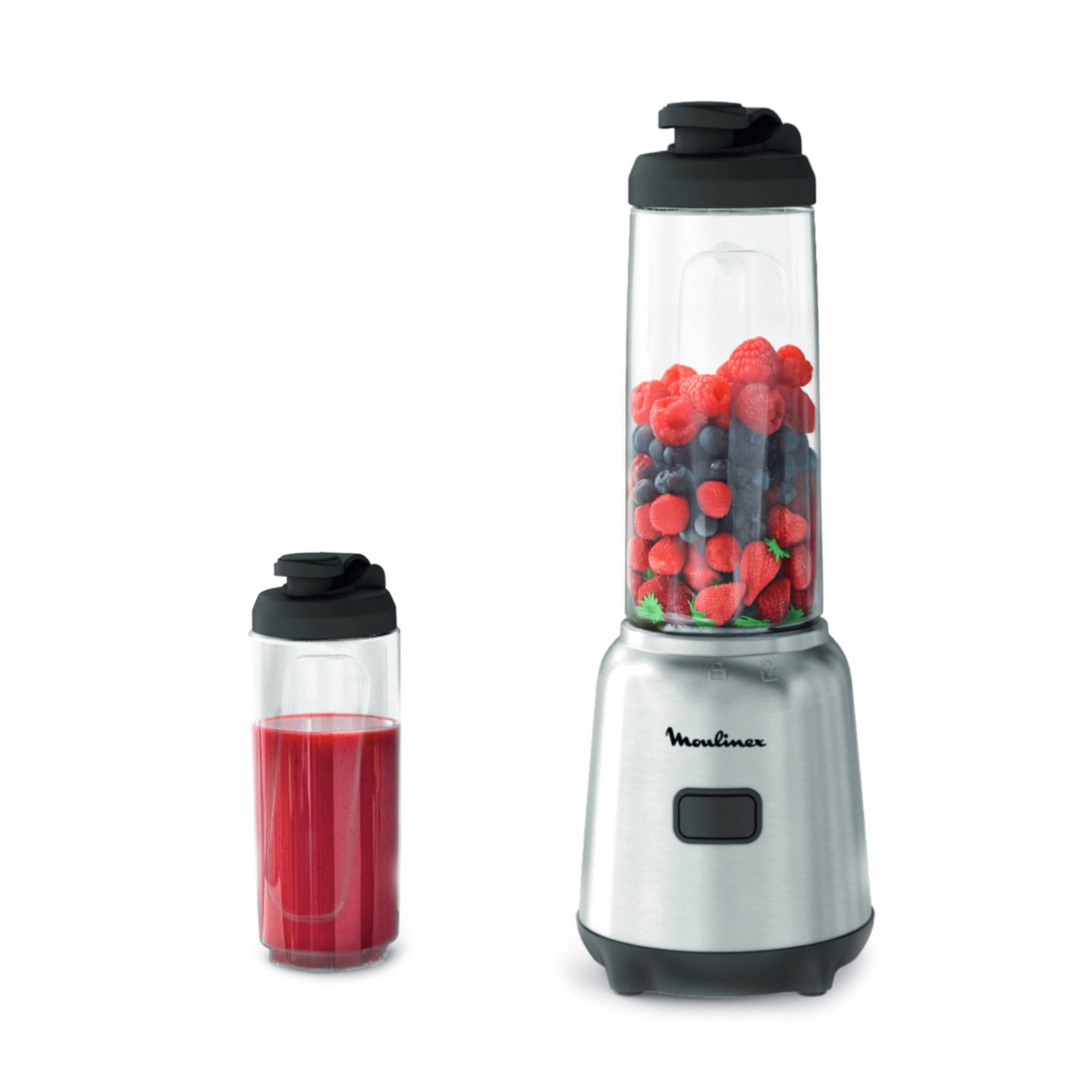 Mix & Move Mini Blender, Bol plastique tritan 0.8L, 300W, 1 vitesse, 4 lames