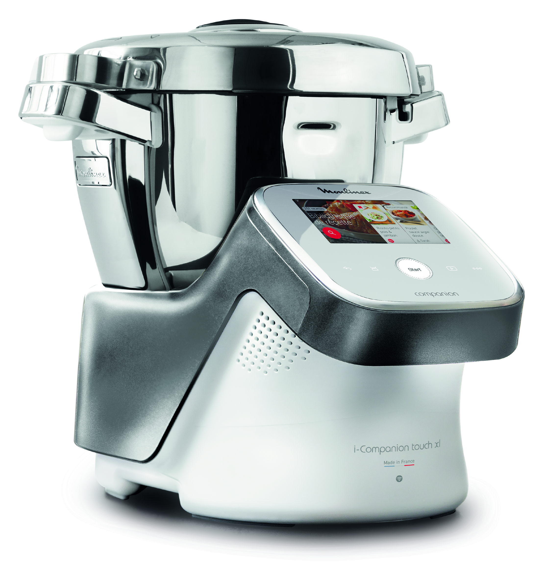 I-Companion Touch, Robot cuiseur, 17 fonctions, Connecté, Recettes sur l’écran, Capacité XL 10 personnes, Gris, Fabriqué en France