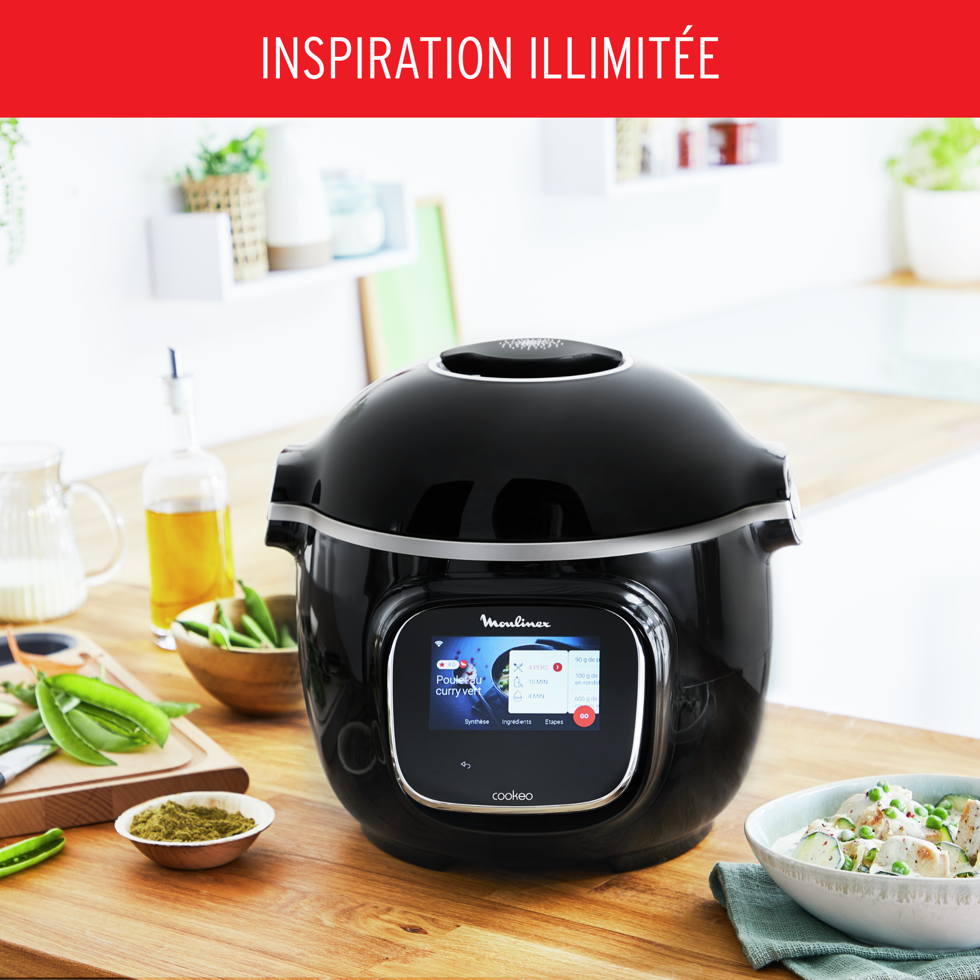 Cookeo Touch, Mullticuiseur connecté, 6L (2/6 pers.), écran tactile