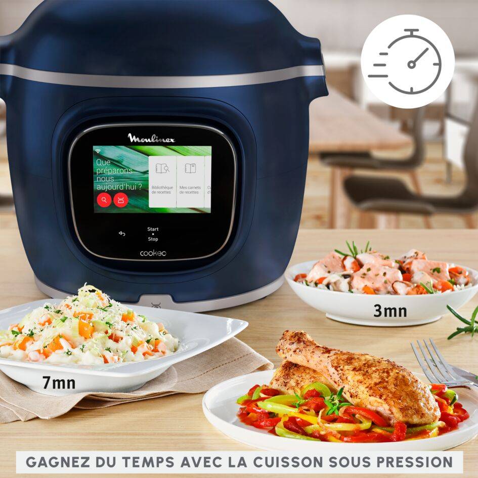 RECONDITIONNÉ Cookeo Touch Pro, Multicuiseur intelligent, Balance intégrée, Cuisson rapide