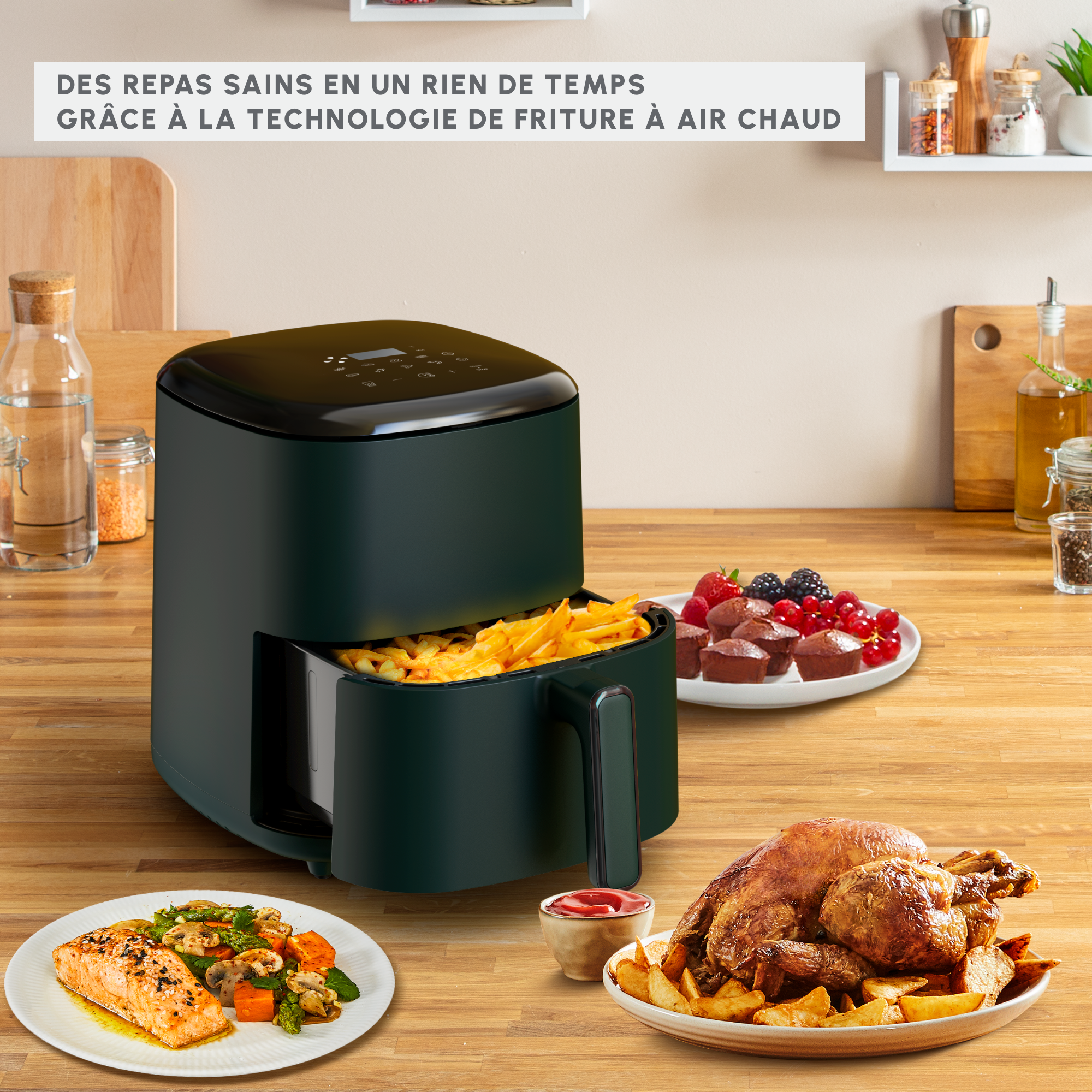 Easy Fry Max, 5L, Air fryer, Forêt