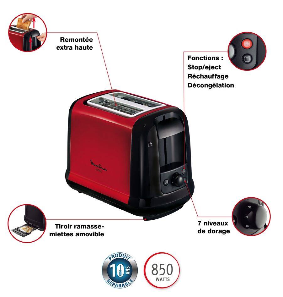 Subito 2 fentes rouge