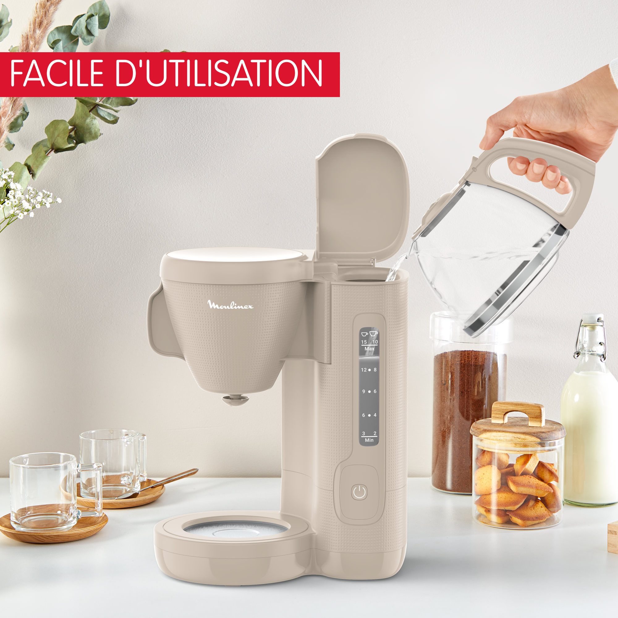 Cafetière filtre Morning Gris chaud