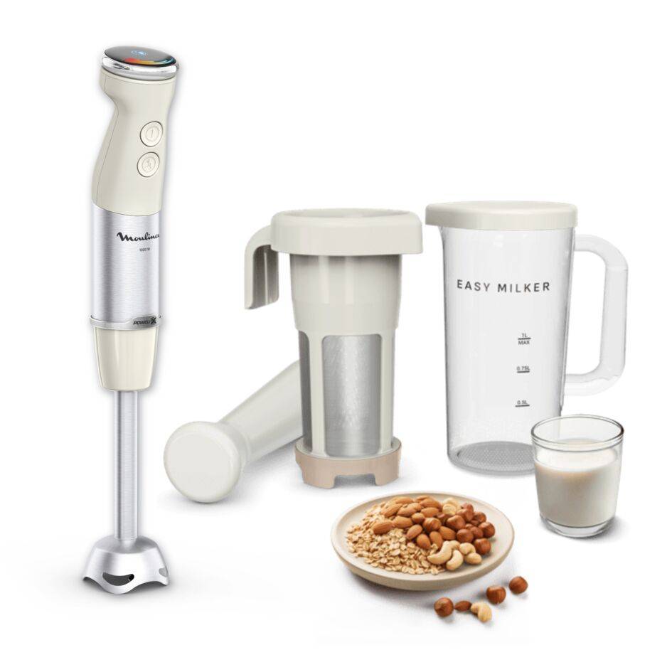 Easy Milker & Quickchef+, Préparateur de lait végétal avec pied mixeur