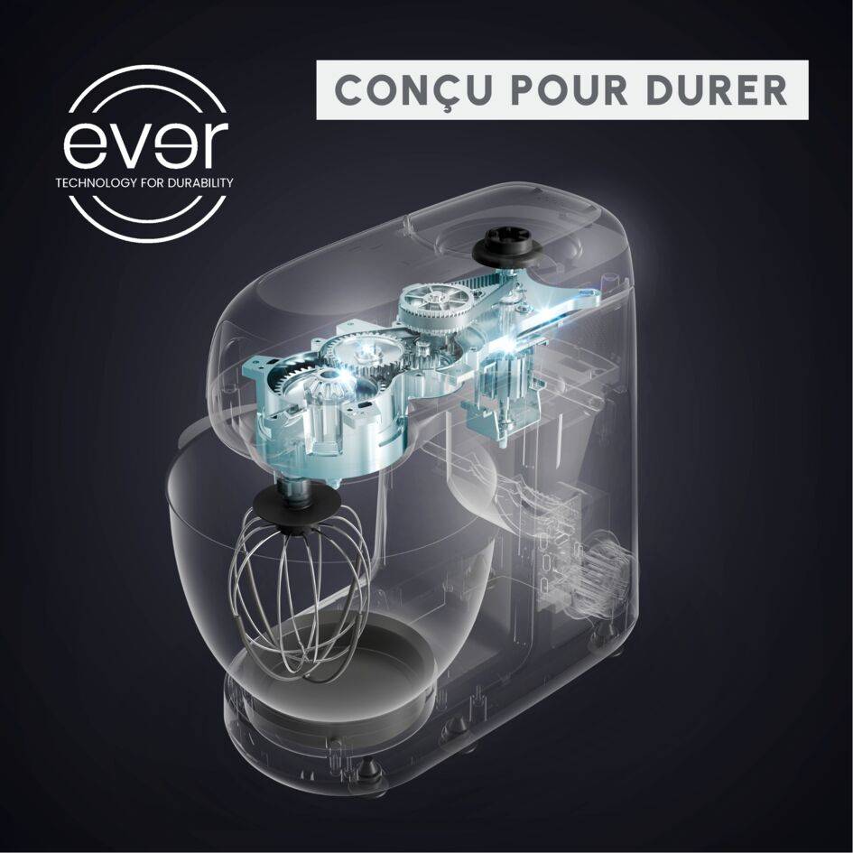 Bake Partner, Robot pâtissier, Bol de 4,6 L, Kit pâtisserie + Blender 1.25L, 1100&nbsp;W