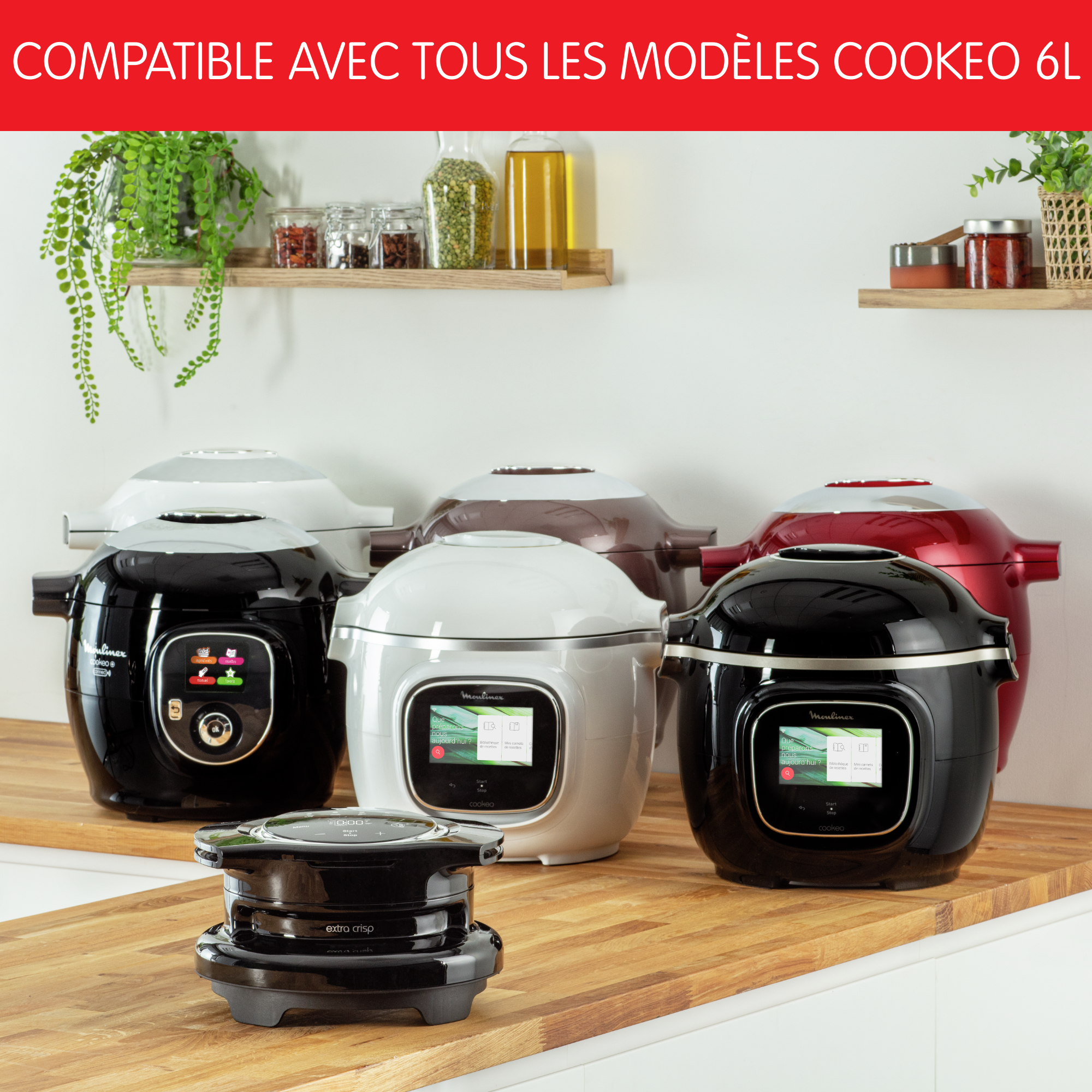 RECONDITIONNÉ Extra Crisp, Accessoire Cookeo air fryer, Pour frire, Cuire, Four, rôtir, ou dorer