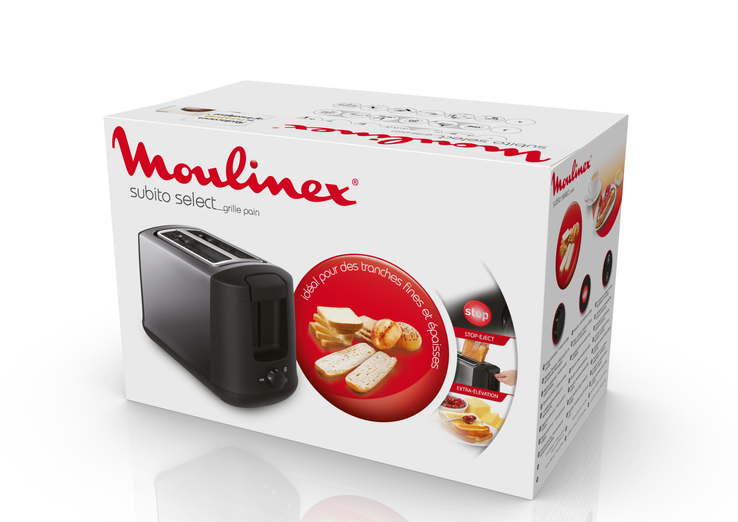 Subito 2 fentes noir métallisé