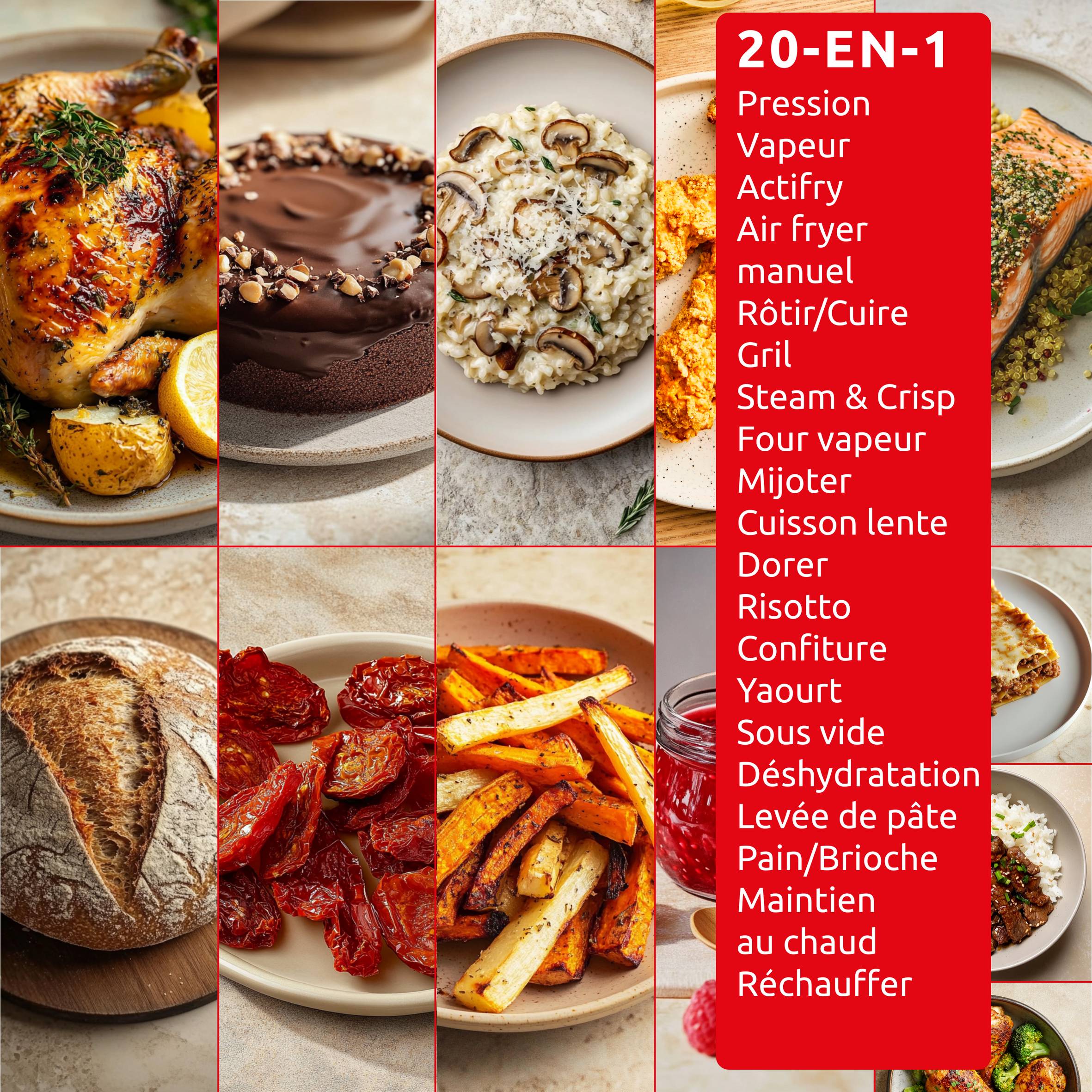 Cookeo Infinity, 20 modes de cuisson, Avec pale de mélange, Noir