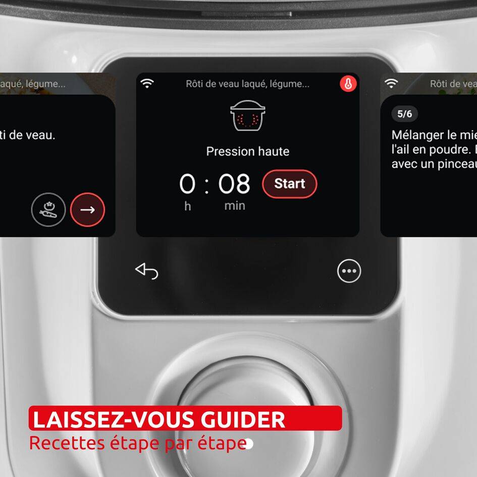 Cookeo Simplicity, Multicuiseur, 6 modes de cuisson, Cuisson sous pression, Blanc
