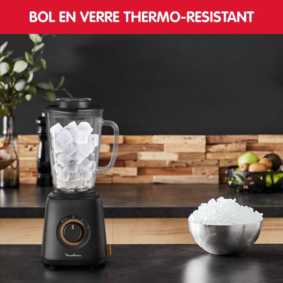 Intention, Blender, Bol verre 1.75L, 800W, 2 vitesses, 4 lames