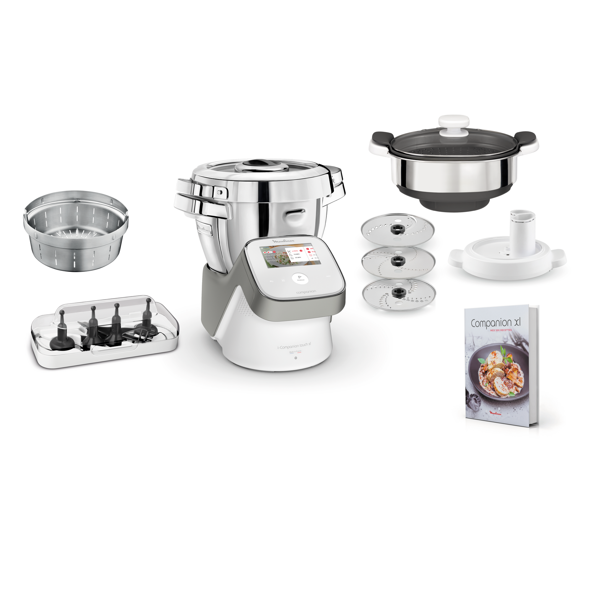 Robot cuiseur multifonction connecté I-Companion Touch XL + cuiseur vapeur
