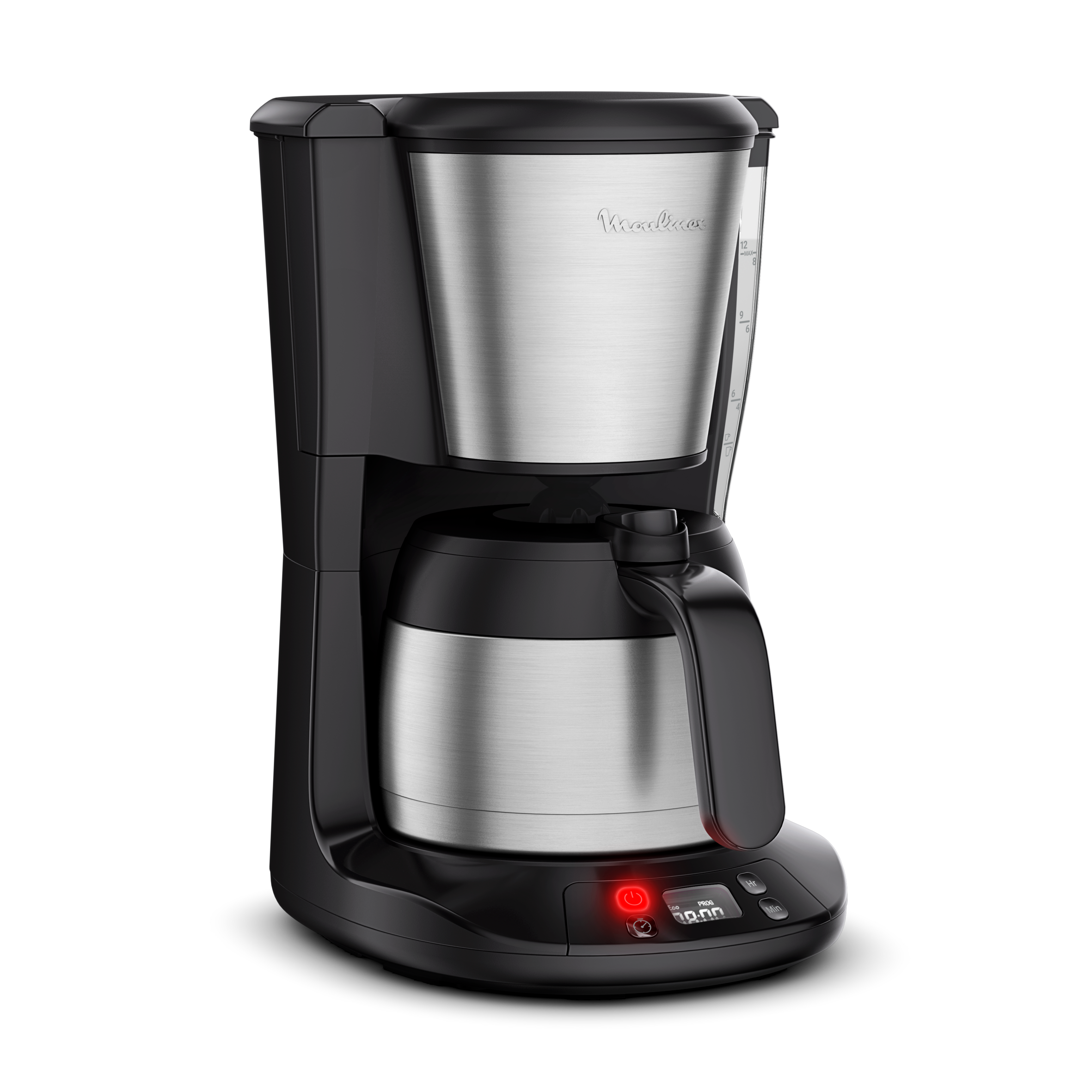 Subito, Cafetière filtre programmable avec verseuse isotherme, Capacité de 0,9 L, 12 tasses