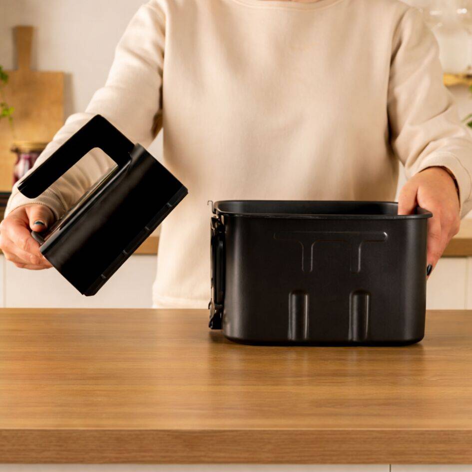 Set de rangement Easy Fry Silence 7L Vision, tiroir supplémentaire, grille et couvercle