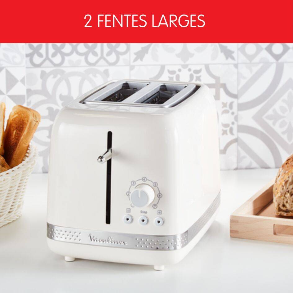 Grille-pain, Soleil, 2 fentes, Ivoire