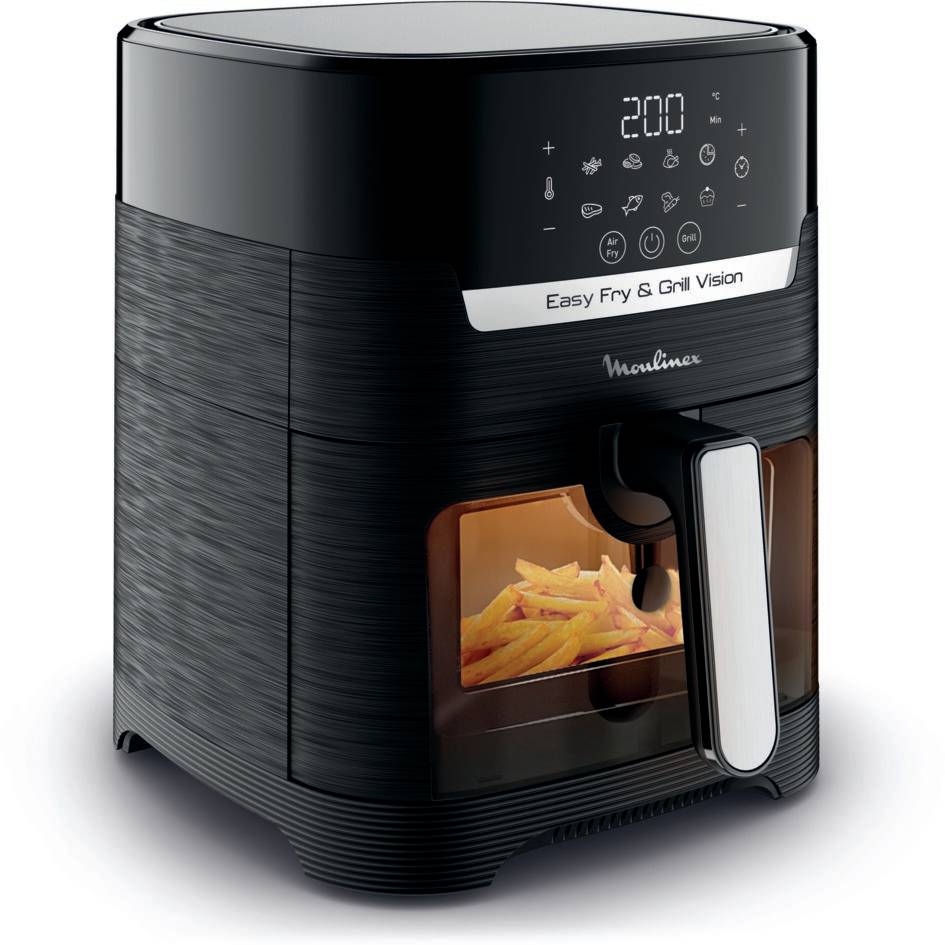 Easy Fry & Grill Vision, Air Fryer, Friteuse sans huile, 4,6 L (6 pers.), 8 programmes, Fenêtre de cuisson transparente,