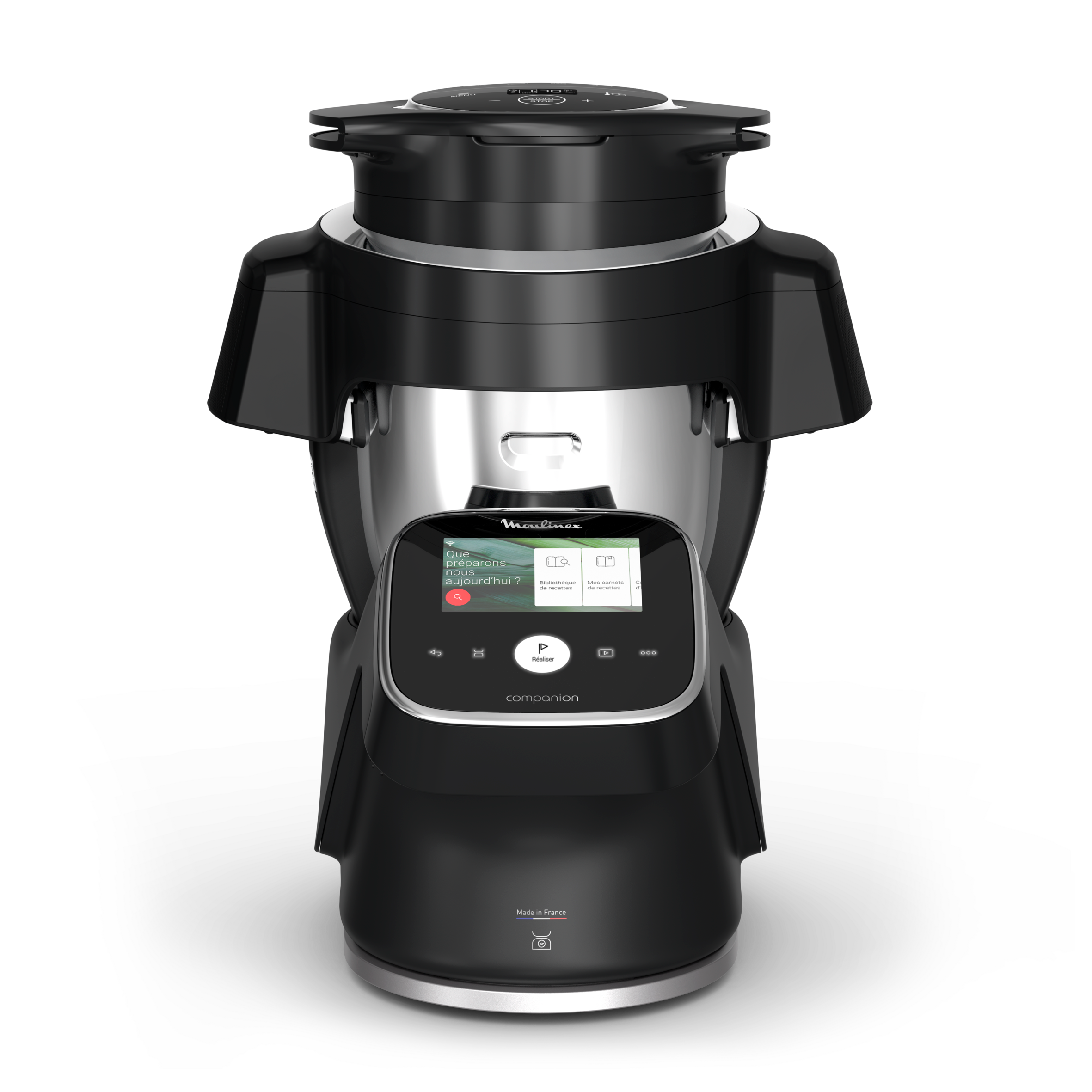 i-Companion Touch Pro avec extension air fryer, Robot cuiseur, 3L, Noir