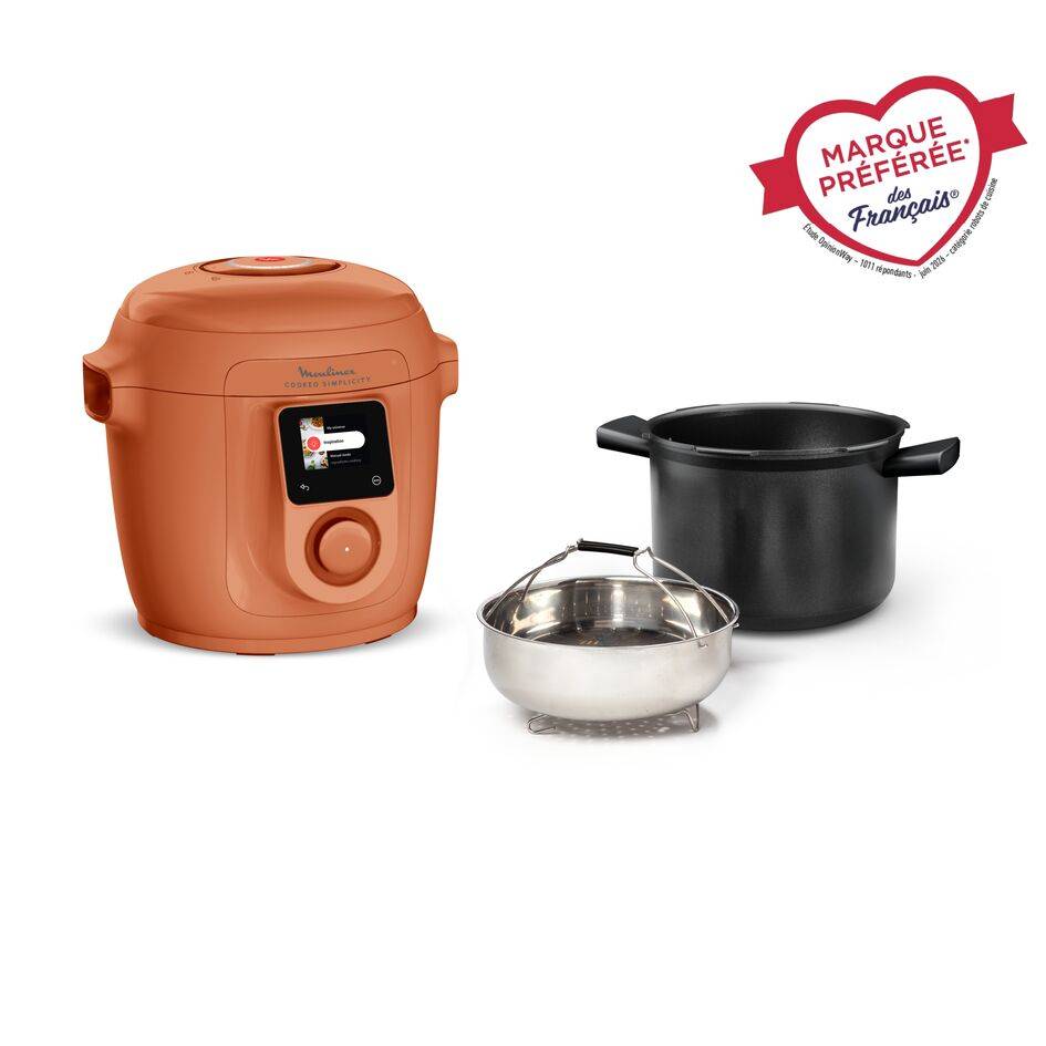 Cookeo Simplicity, Multicuiseur, 6 modes de cuisson, Cuisson sous pression, Terracotta