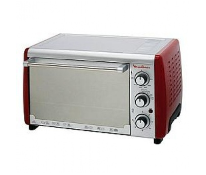 mini four 20 l inox/rouge