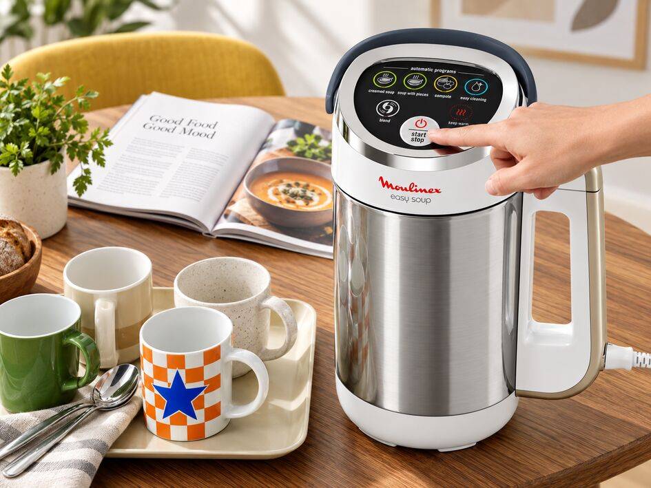 Easy soup, Blender chauffant, 5 programmes, 1,2 L, blanc
