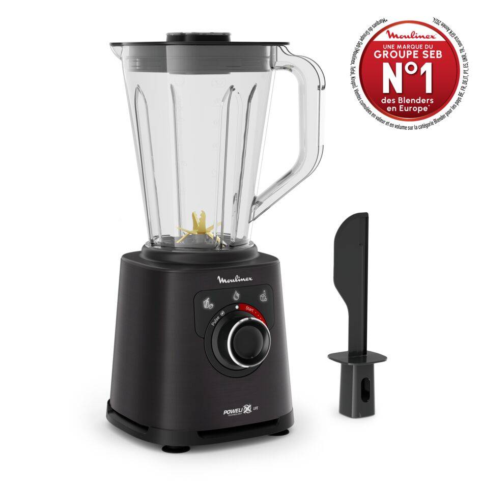 Perfectmix+, Blender, Bol plastique 2L, 1200W, 3 programmes, 6 lames Powelix life