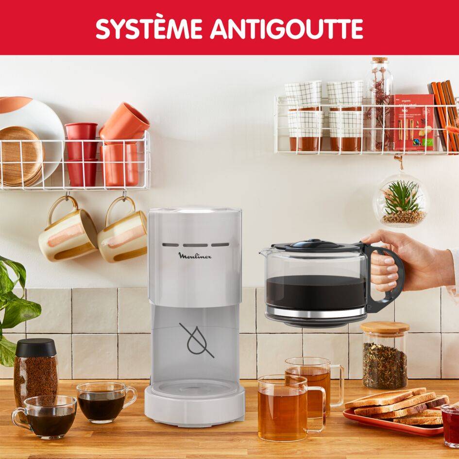Cafetière filtre, Simpleo, 12 tasses, Grise