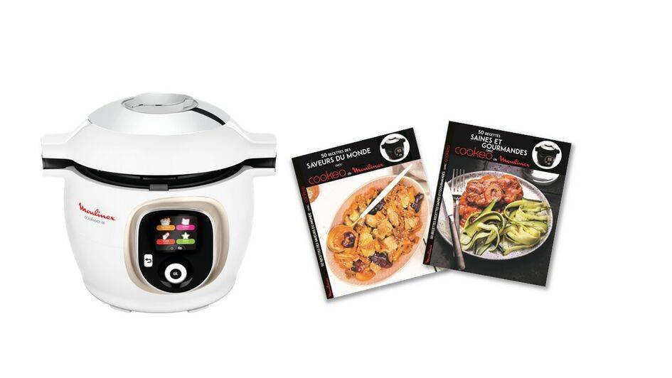 Cookeo+ Blanc Silver 150 recettes  2 livres de cuisine inclus