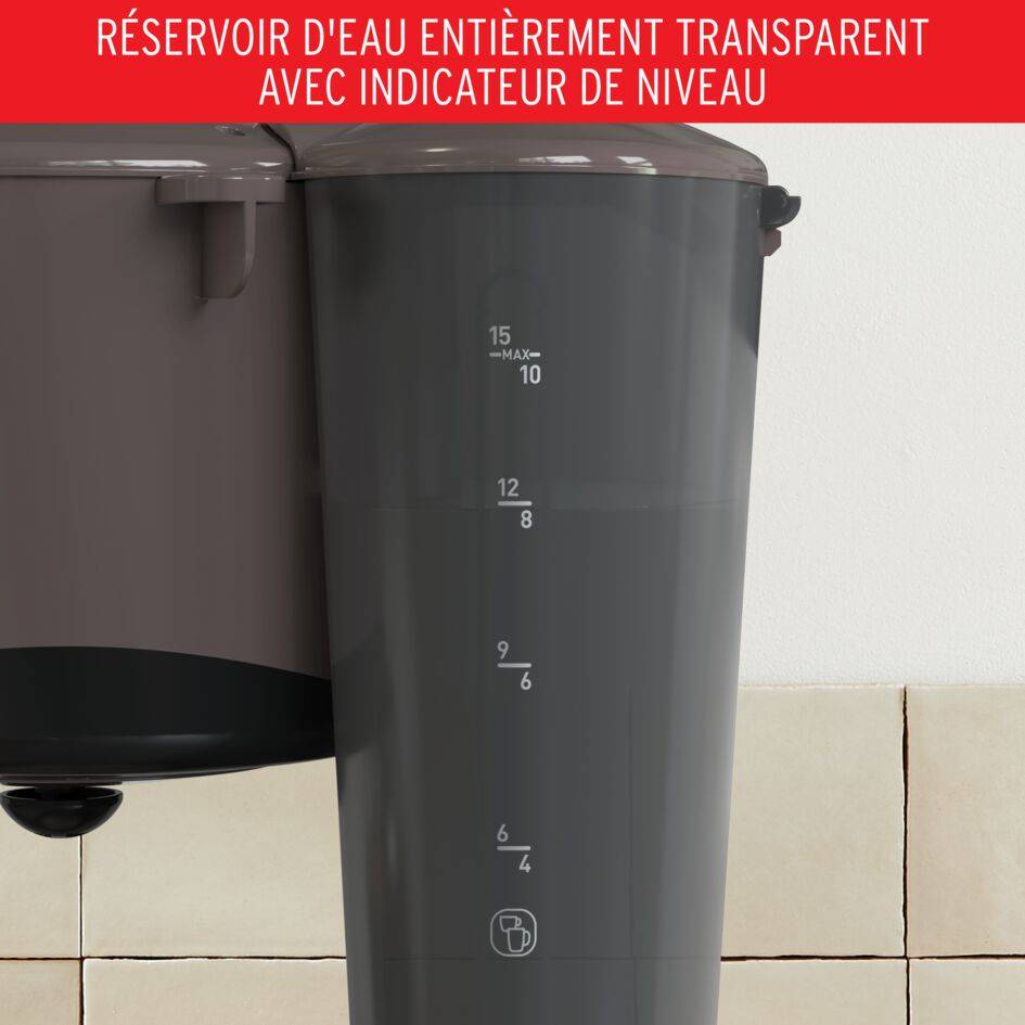 Cafetière filtre, Rio, 15 tasses, Taupe