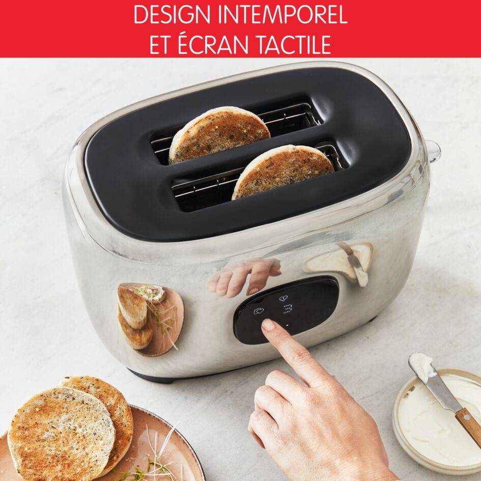 Grille-pain, Majestuo, 2 fentes, Ecran tactile digital, Inox