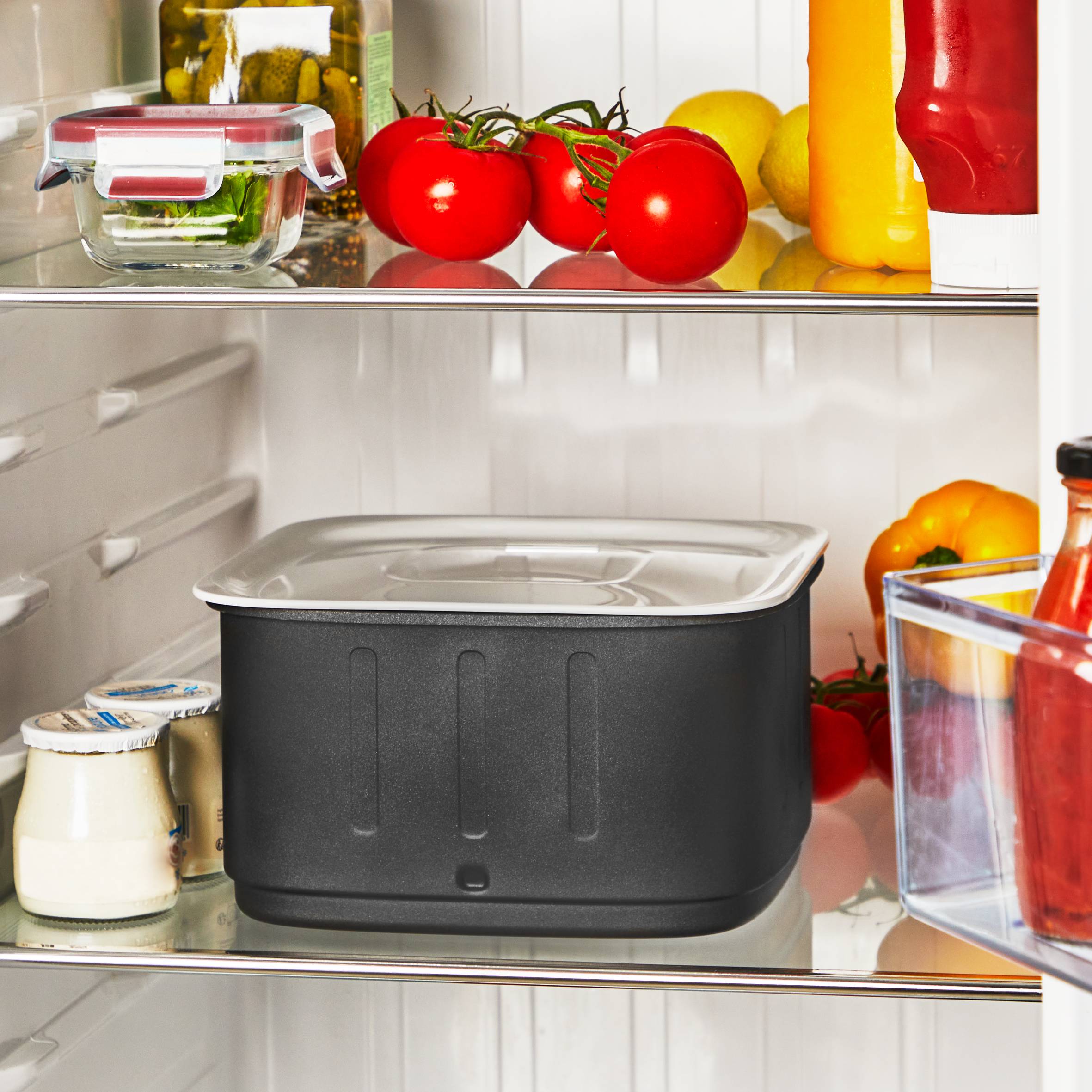 Easy Fry Silence 5L Set de Rangement, Tiroir Supplémentaire, Grille et Couvercle