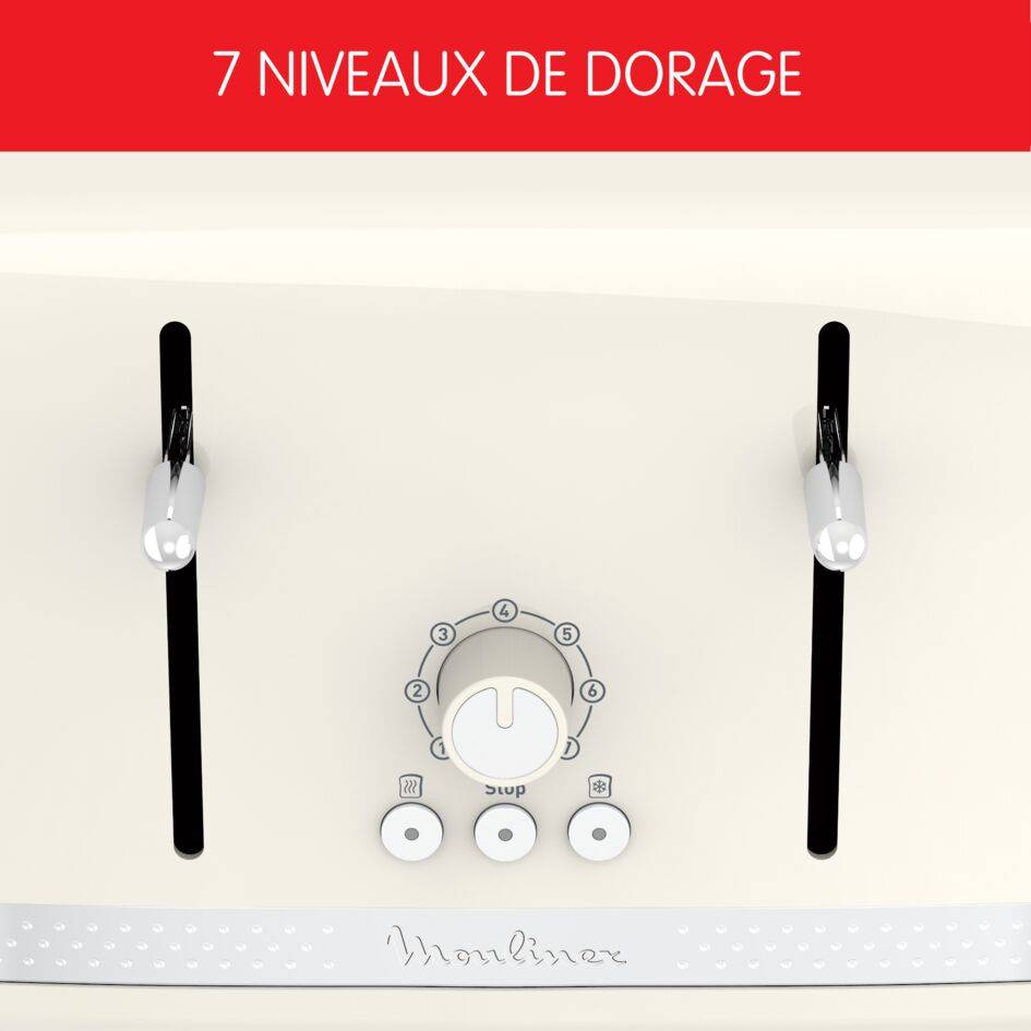 Grille pain, Soleil, 4 fentes, Ivoire